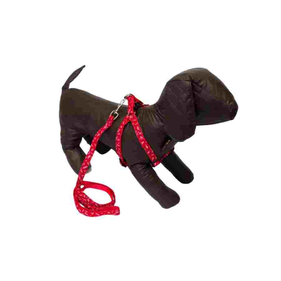 Peitoral/Guia Estampada N3 Vermelho 43-51X1,5X0,2cm