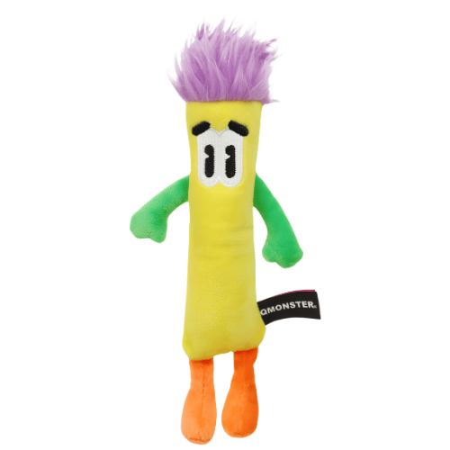 Brinquedo Pelúcia QMonster Stickman com Catnip Amarelo