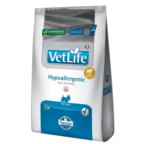 Ração Vet Life Hipoalergênica Suíno e Batata Cães Mini 2kg
