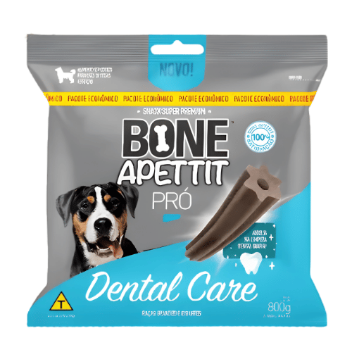 Snack Dental Care Bone Apettit Pró Cães Grandes e Gigantes 800g