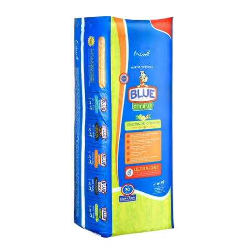 Tapete Higiênico Blue Citrus Premium 82x60cm 30 Unid