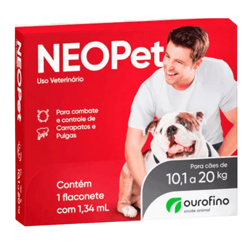 Neopet Antipulgas e Carrapatos Cães 10,1 a 20kg com 3